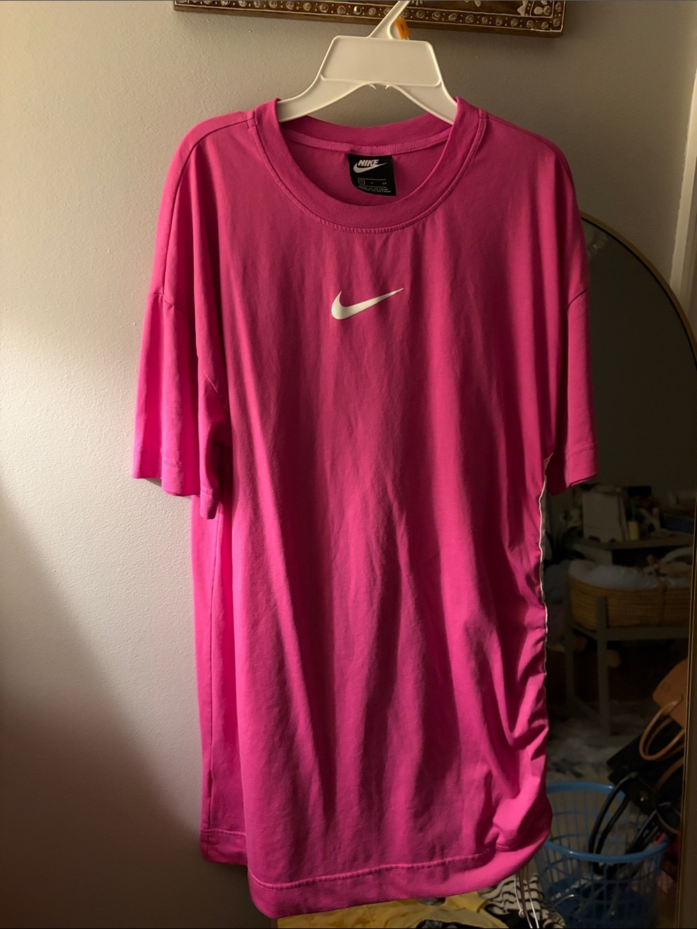 Nike Bright Pink Mini Dress with White Swoosh